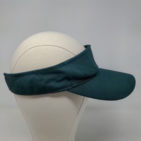 Richardson Men's Strapback Sun Visor Hat Green Model R45 Embroidered A Logo - Picture 4 of 7